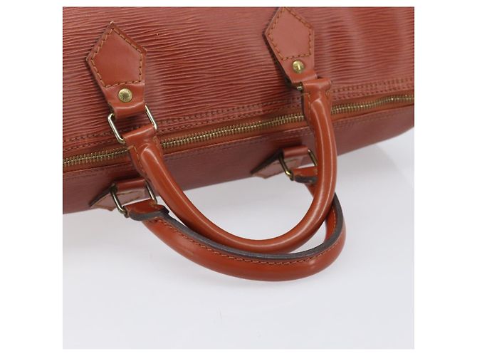 Bolsa de mão LOUIS VUITTON Epi Speedy 35 Brown M42993 LV Auth ep15819A Marrom - vista 7