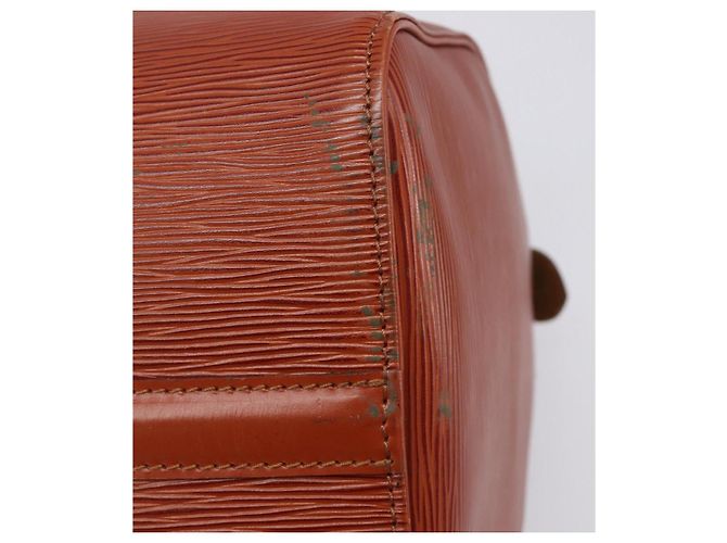 Bolsa de mão LOUIS VUITTON Epi Speedy 35 Brown M42993 LV Auth ep15819A Marrom - vista 9