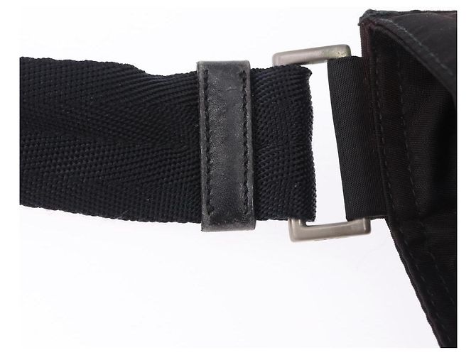 PRADA Shoulder Bag Nylon Black Silver Auth 203431 Silvery - view 18