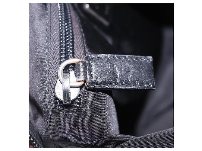 PRADA Shoulder Bag Nylon Black Silver Auth 203431 Silvery - view 28