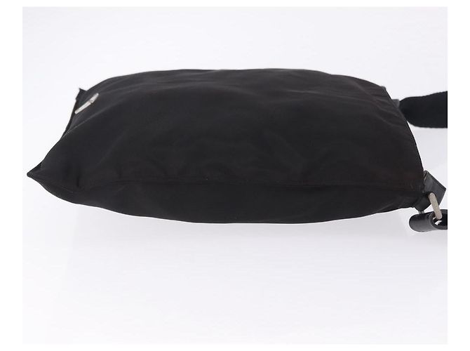 PRADA Shoulder Bag Nylon Black Silver Auth 203431 Silvery - view 3