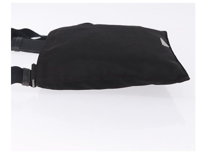 PRADA Shoulder Bag Nylon Black Silver Auth 203431 Silvery - view 4