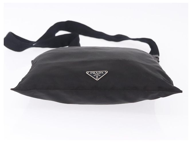PRADA Shoulder Bag Nylon Black Silver Auth 203431 Silvery - view 5
