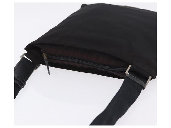PRADA Shoulder Bag Nylon Black Silver Auth 203431 Silvery - view 6