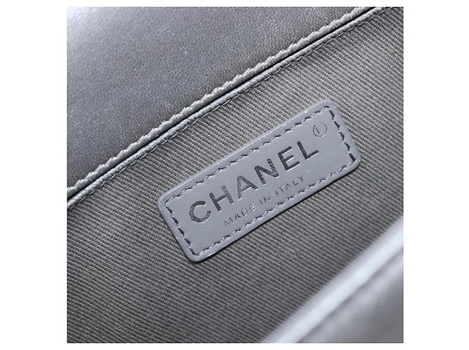 Borsa a catena CHANEL Boy Chanel Matelasse Lamb Skin Red Gold CC Auth ka6411M - vista 26