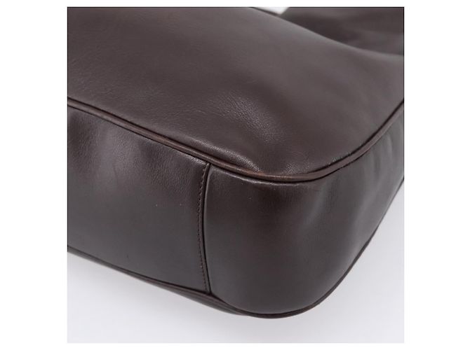 Borsa a tracolla GUCCI Bamboo in pelle 2way marrone scuro oro 001 0166 1577 Auth LN160 - vista 16
