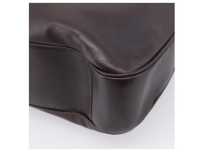 Borsa a tracolla GUCCI Bamboo in pelle 2way marrone scuro oro 001 0166 1577 Auth LN160 - vista 18
