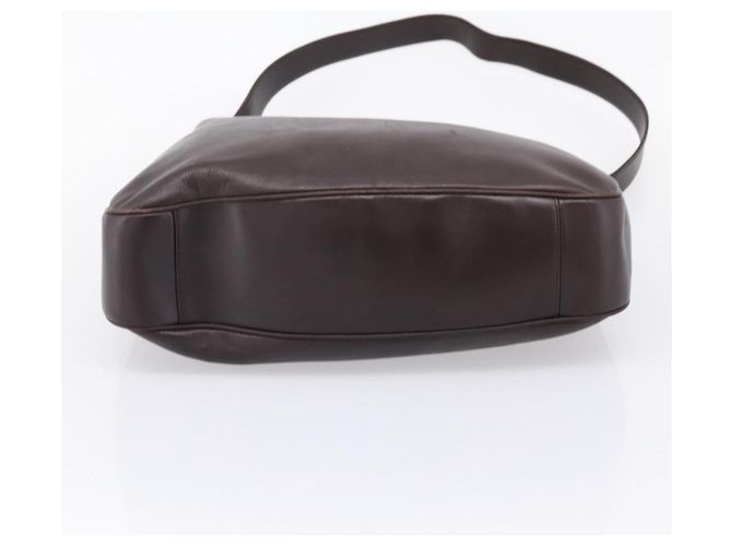 Borsa a tracolla GUCCI Bamboo in pelle 2way marrone scuro oro 001 0166 1577 Auth LN160 - vista 5