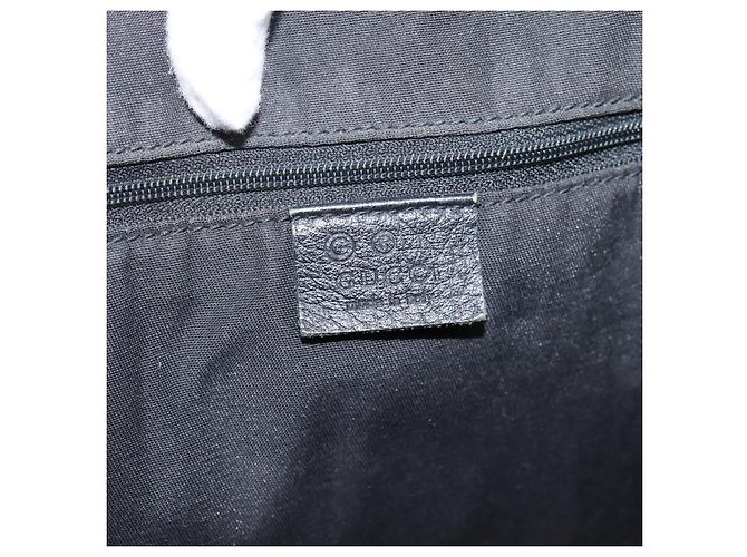 Borsa Tote GUCCI GG Canvas Abbey Nero Argento 293580 Auth 204921 - vista 18