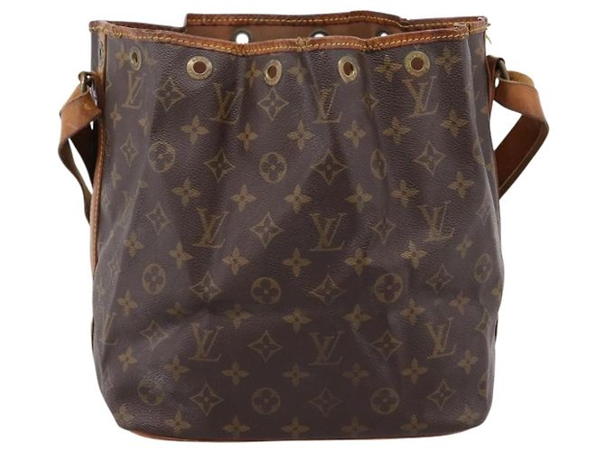 Borsa a tracolla LOUIS VUITTON Monogram Petit Noe M42226 LV Auth bs37378 Monogramma - vista 2