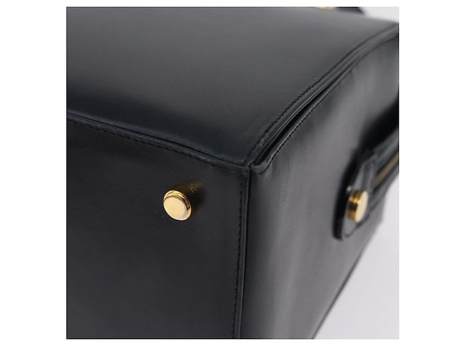 Borsa Salvatore Ferragamo Gancini in pelle blu navy e oro autentica 206360 D'oro - vista 18