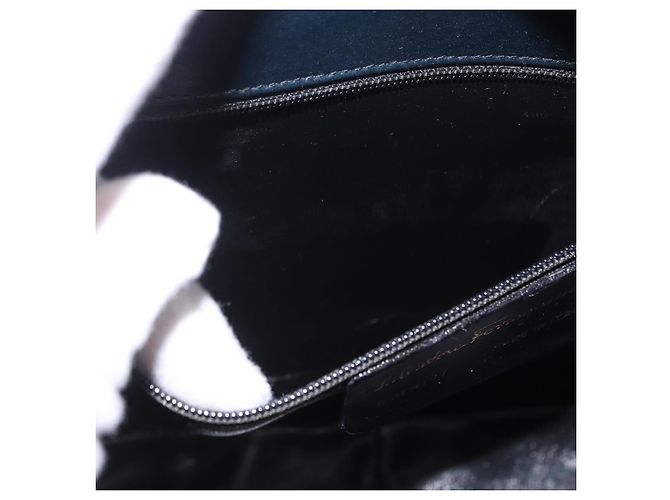 Borsa Salvatore Ferragamo Gancini in pelle blu navy e oro autentica 206360 D'oro - vista 27