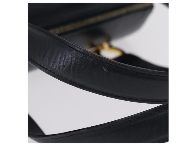 Borsa Salvatore Ferragamo Gancini in pelle blu navy e oro autentica 206360 D'oro - vista 9