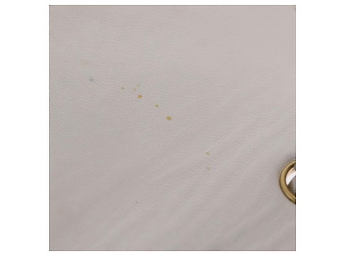 Borsa a tracolla CHANEL Matelasse con catena in pelle d'agnello Bianco e Oro CC Auth 206300SAV D'oro - vista 10