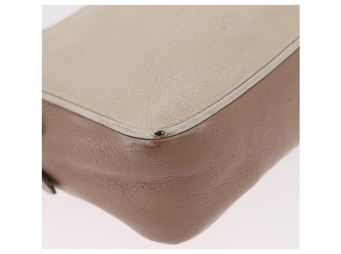 Bolso de hombro Miu Miu de cuero Ivory Gold Auth 206322 Dorado Crudo - vista 19