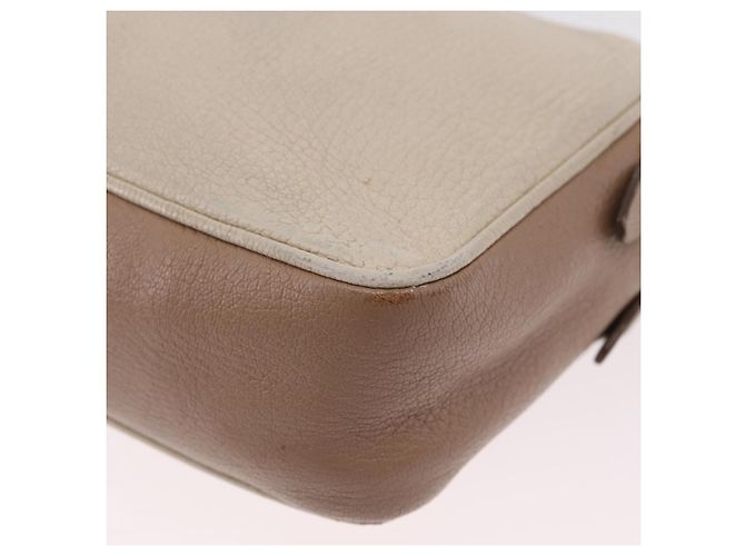 Bolso de hombro Miu Miu de cuero Ivory Gold Auth 206322 Dorado Crudo - vista 22