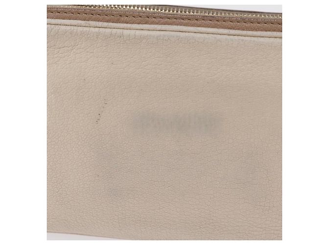 Bolso de hombro Miu Miu de cuero Ivory Gold Auth 206322 Dorado Crudo - vista 3