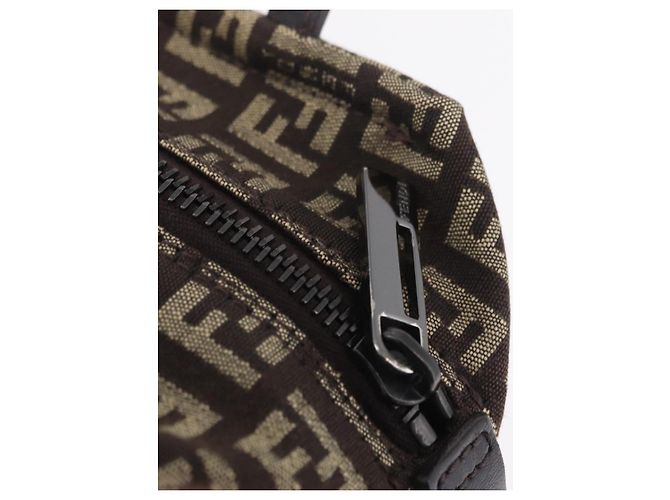 FENDI Zucchino Canvas Handtasche Brown 8BN105 Auth ka6325 Braun - Ansicht 10