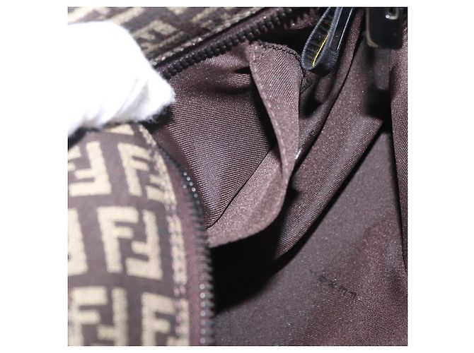 FENDI Zucchino Canvas Handtasche Brown 8BN105 Auth ka6325 Braun - Ansicht 22