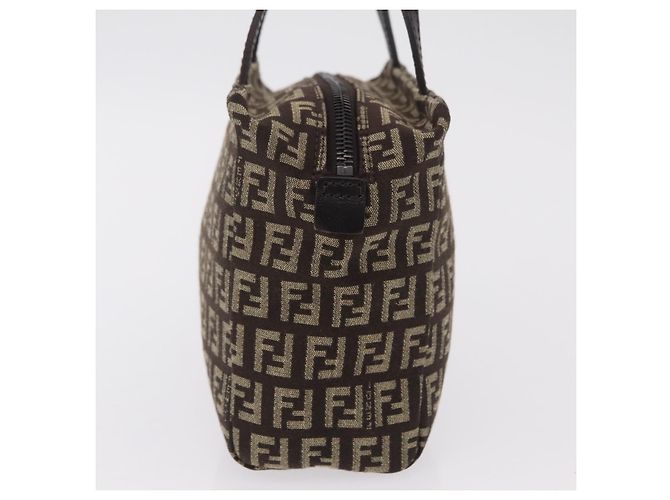 FENDI Zucchino Canvas Handtasche Brown 8BN105 Auth ka6325 Braun - Ansicht 3