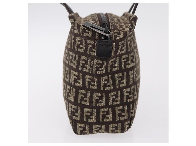 FENDI Zucchino Canvas Handtasche Brown 8BN105 Auth ka6325 Braun - Ansicht 4