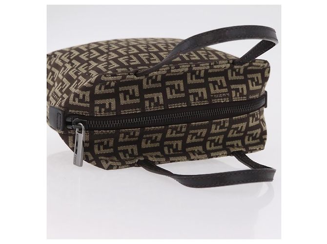 FENDI Zucchino Canvas Handtasche Brown 8BN105 Auth ka6325 Braun - Ansicht 6