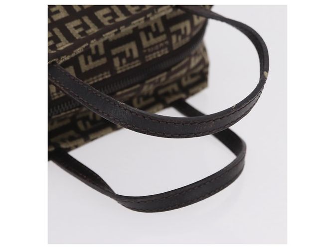 FENDI Zucchino Canvas Handtasche Brown 8BN105 Auth ka6325 Braun - Ansicht 7