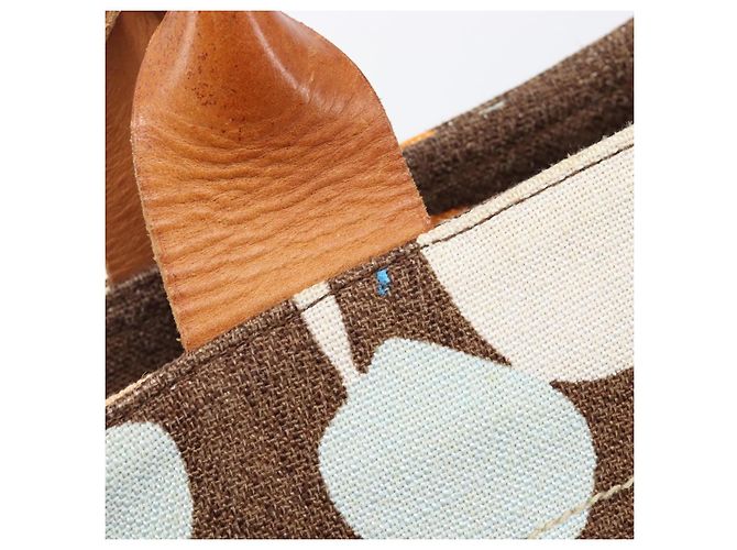 Bolso Tote Miu Miu Canvas Brown Gold Tone Auth bs37123 Castaño - vista 19