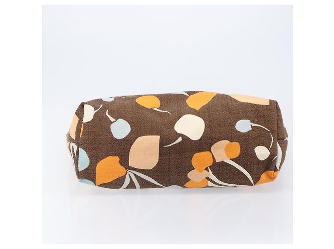 Bolso Tote Miu Miu Canvas Brown Gold Tone Auth bs37123 Castaño - vista 5