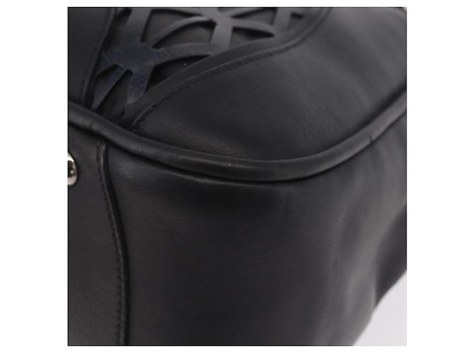 Borsa a mano Miu Miu in pelle nera e argento Auth am12613V Nero - vista 16