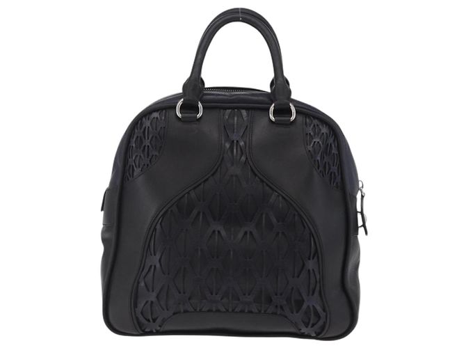 Borsa a mano Miu Miu in pelle nera e argento Auth am12613V Nero - vista 2