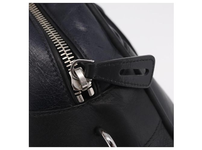 Borsa a mano Miu Miu in pelle nera e argento Auth am12613V Nero - vista 20
