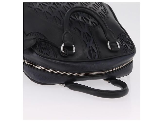 Borsa a mano Miu Miu in pelle nera e argento Auth am12613V Nero - vista 6