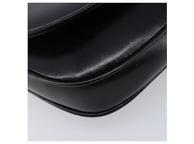 16 Céline Borsa a tracolla con catena CELINE in pelle nera e oro Auth ka6346 Nero D'oro - vista 16