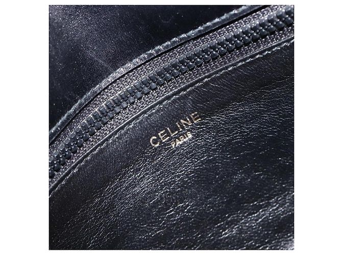 16 Céline Borsa a tracolla con catena CELINE in pelle nera e oro Auth ka6346 Nero D'oro - vista 21