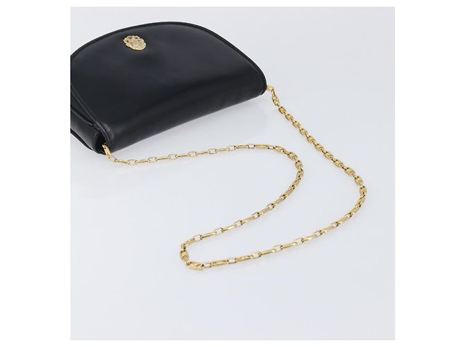 16 Céline Borsa a tracolla con catena CELINE in pelle nera e oro Auth ka6346 Nero D'oro - vista 7