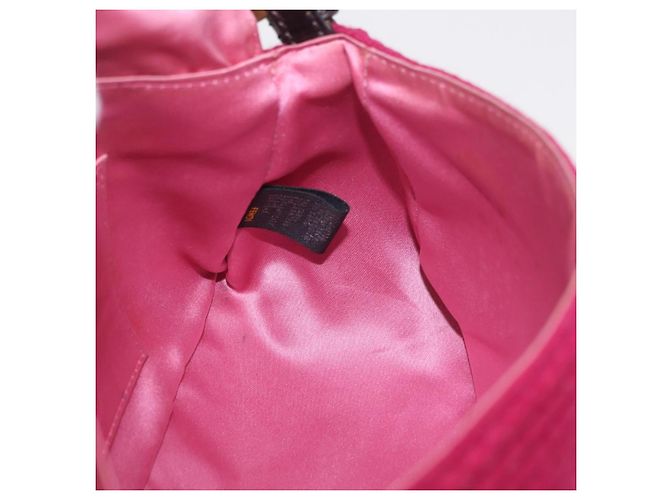 Borsa a tracolla FENDI Mamma Baguette in lana rossa e oro 8BR180 Auth 206269SM - vista 27