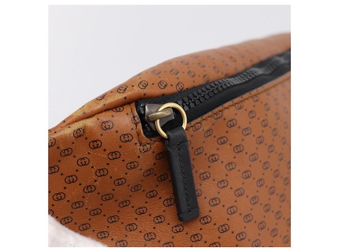 Borsa GUCCI Micro GG Canvas Sherry Line GUCCIxDAPPER DAN 536416 Auth ka6390A Marrone D'oro - vista 17