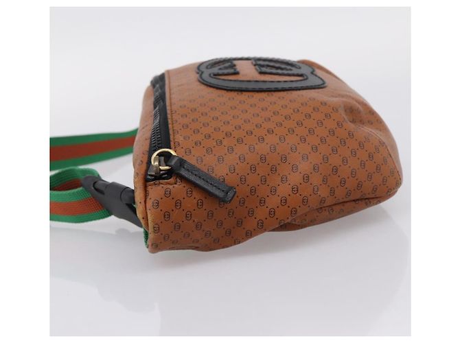 Borsa GUCCI Micro GG Canvas Sherry Line GUCCIxDAPPER DAN 536416 Auth ka6390A Marrone D'oro - vista 3