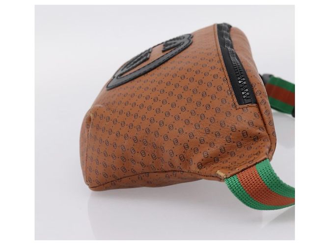 Borsa GUCCI Micro GG Canvas Sherry Line GUCCIxDAPPER DAN 536416 Auth ka6390A Marrone D'oro - vista 4