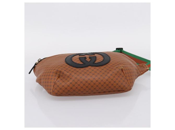 Borsa GUCCI Micro GG Canvas Sherry Line GUCCIxDAPPER DAN 536416 Auth ka6390A Marrone D'oro - vista 5