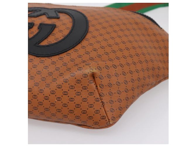 Borsa GUCCI Micro GG Canvas Sherry Line GUCCIxDAPPER DAN 536416 Auth ka6390A Marrone D'oro - vista 9
