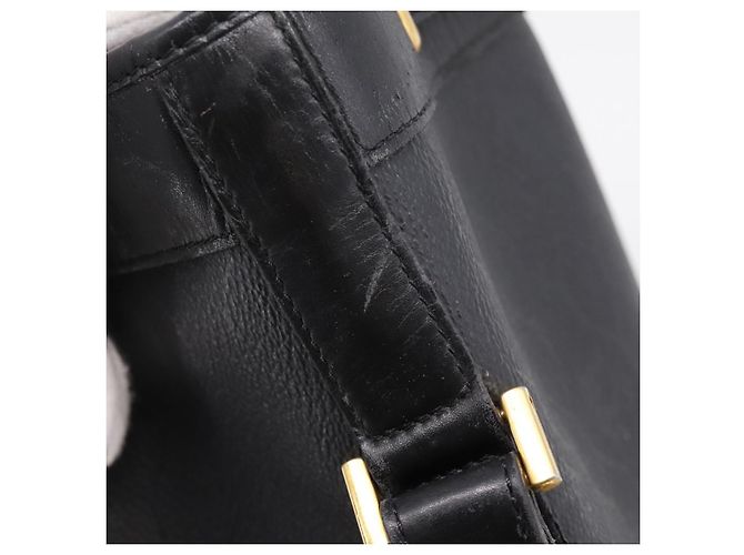 Borsa a tracolla Christian Dior Honeycomb Canvas PVC Nero Oro Auth ka6345 D'oro - vista 10