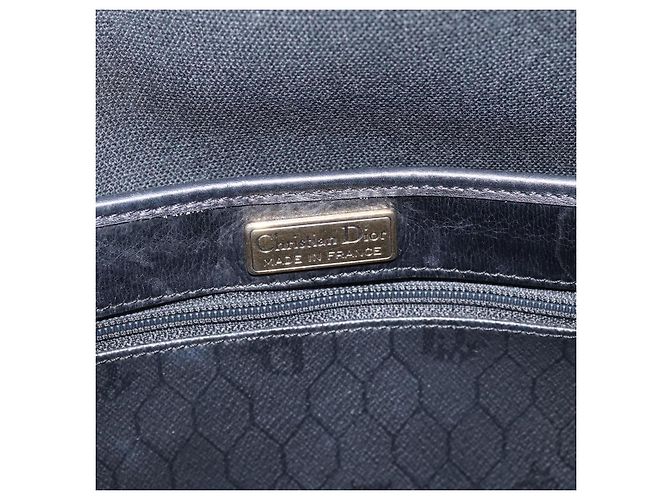 Borsa a tracolla Christian Dior Honeycomb Canvas PVC Nero Oro Auth ka6345 D'oro - vista 11