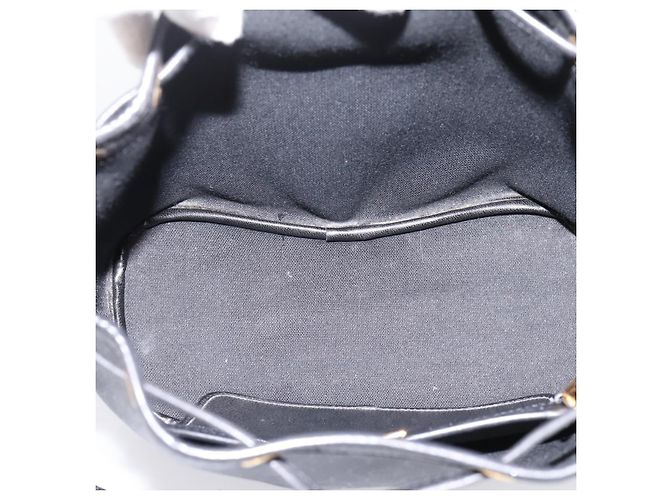 Borsa a tracolla Christian Dior Honeycomb Canvas PVC Nero Oro Auth ka6345 D'oro - vista 12