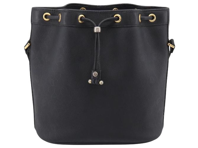 Borsa a tracolla Christian Dior Honeycomb Canvas PVC Nero Oro Auth ka6345 D'oro - vista 13