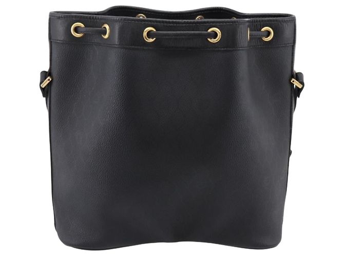 Borsa a tracolla Christian Dior Honeycomb Canvas PVC Nero Oro Auth ka6345 D'oro - vista 2