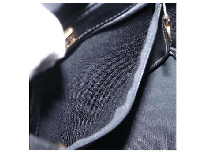 Borsa a tracolla Christian Dior Honeycomb Canvas PVC Nero Oro Auth ka6345 D'oro - vista 20
