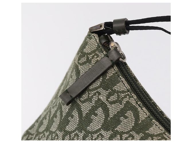 Pouch accessori Christian Dior Trotter Canvas Khaki Silver Auth mr2991V Argento Cachi - vista 10