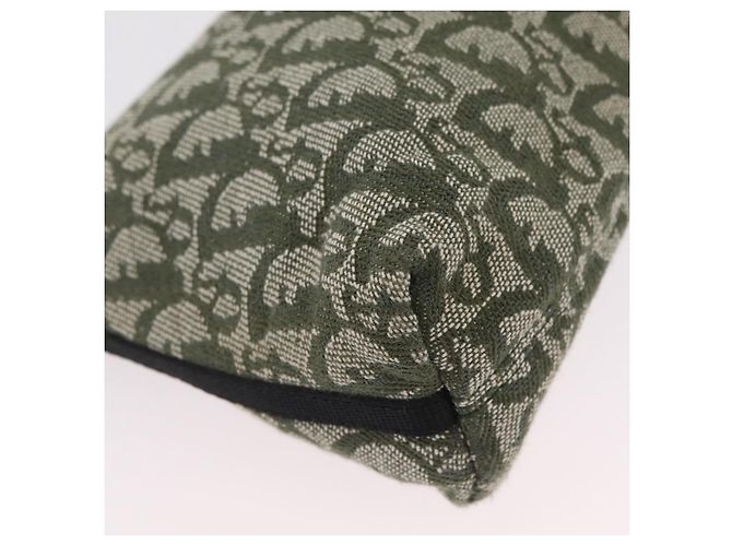 Pouch accessori Christian Dior Trotter Canvas Khaki Silver Auth mr2991V Argento Cachi - vista 14